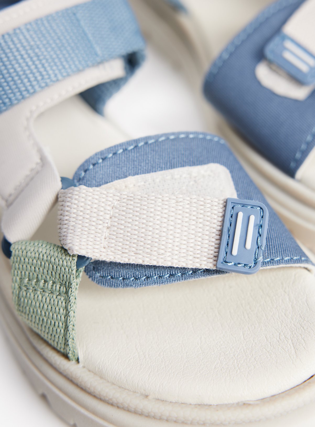 Green & Blue Strappy Sports Style Sandals 12 Infant - Image 3 thumbnail