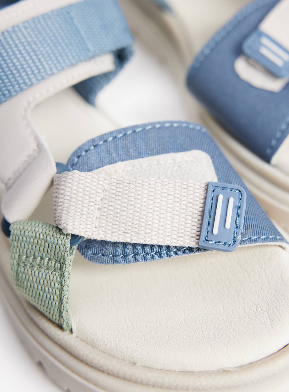 Green & Blue Strappy Sports Style Sandals 12 Infant - Image 3
