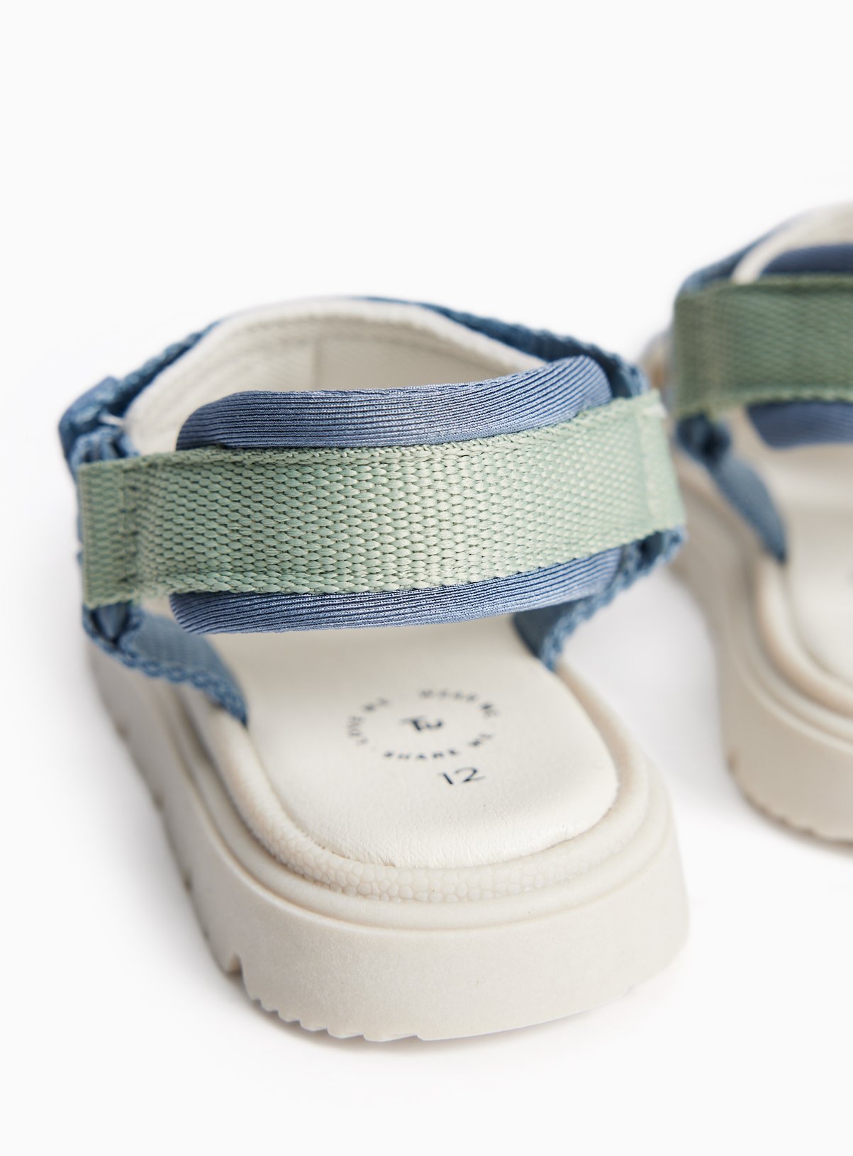 Green & Blue Strappy Sports Style Sandals 12 Infant - Image 4 thumbnail