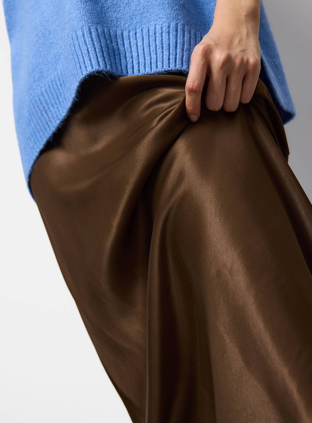 Brown Satin Midaxi Skirt 6 - Image 2