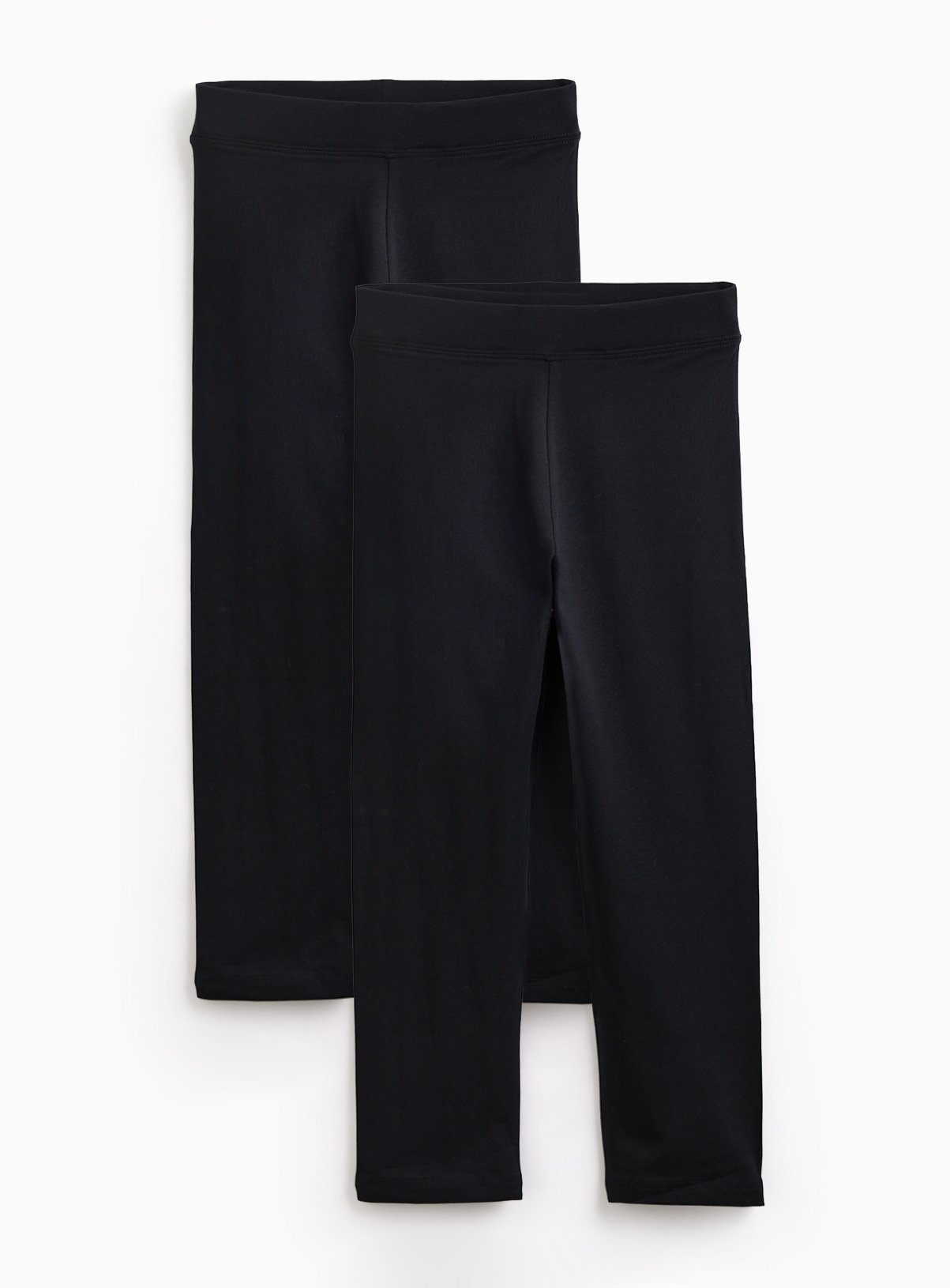 Black Cropped Leggings 2 Pack L - Image 1 thumbnail