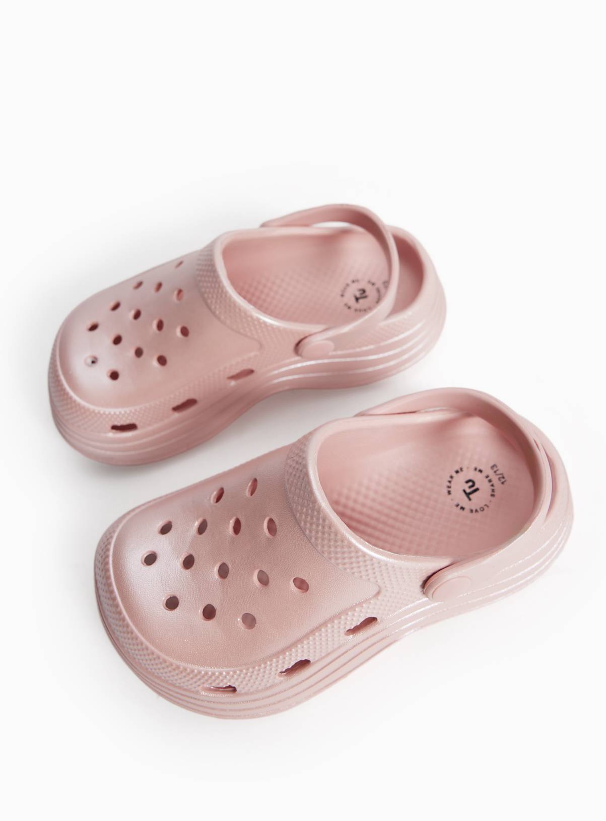 Pink Glitter Platform Clogs 10-11 Infant - Image 2