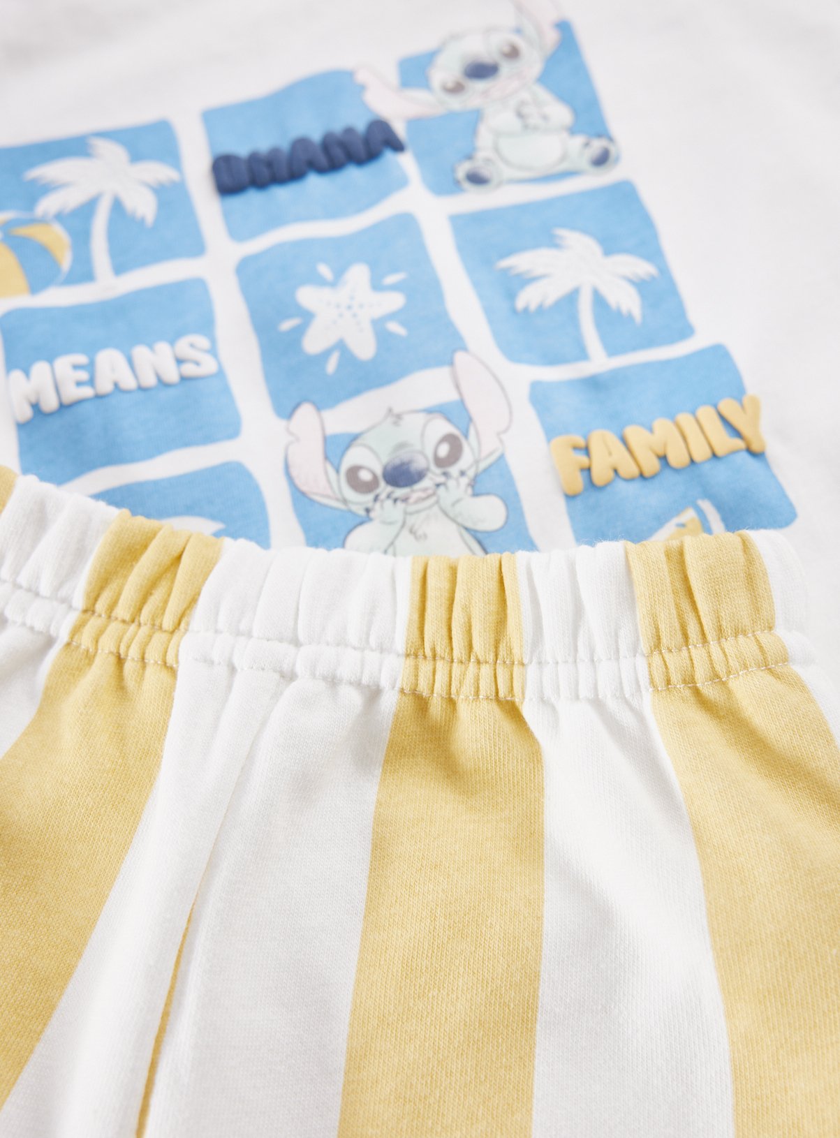 White Lilo & Stitch Graphic T-Shirt & Shorts Set 3-6 months - Image 2 thumbnail
