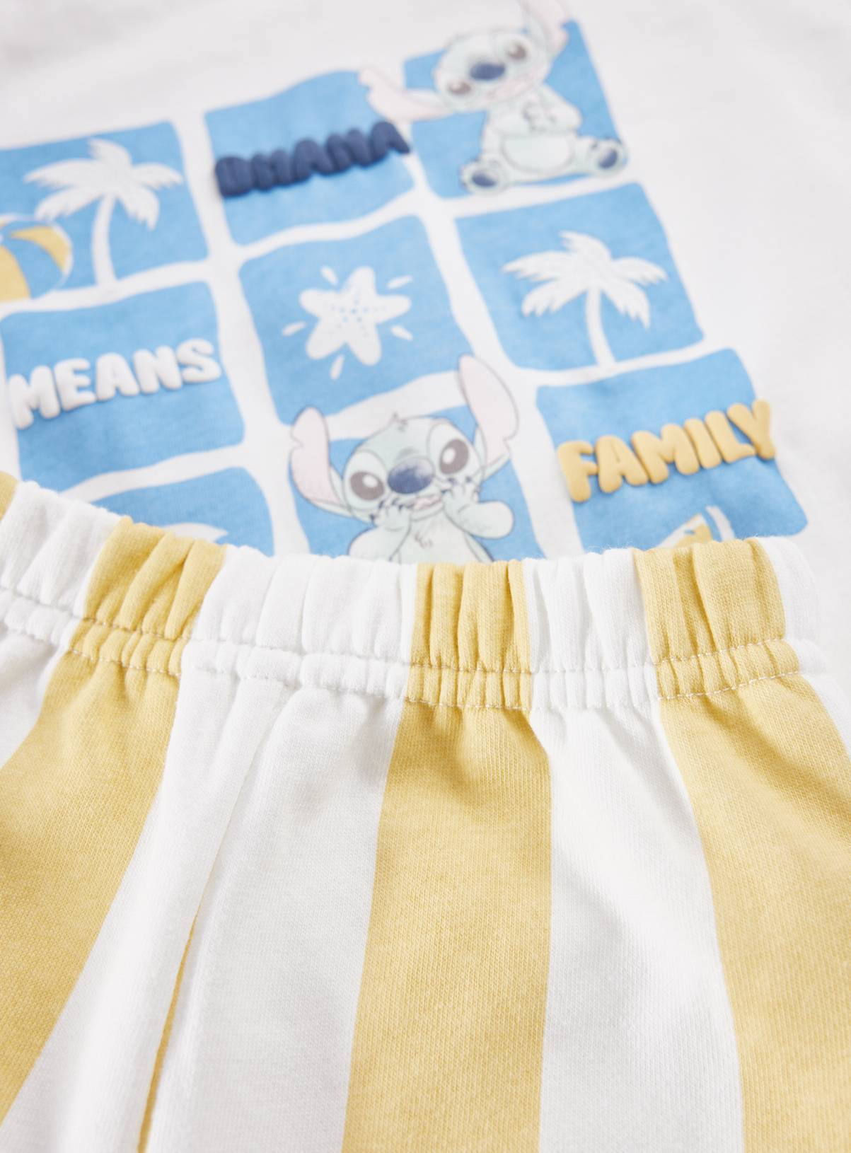 White Lilo & Stitch Graphic T-Shirt & Shorts Set 3-6 months - Image 2