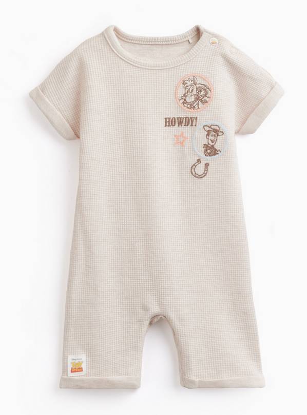 Beige Toy Story Print Short Sleeve Romper 6-9 months