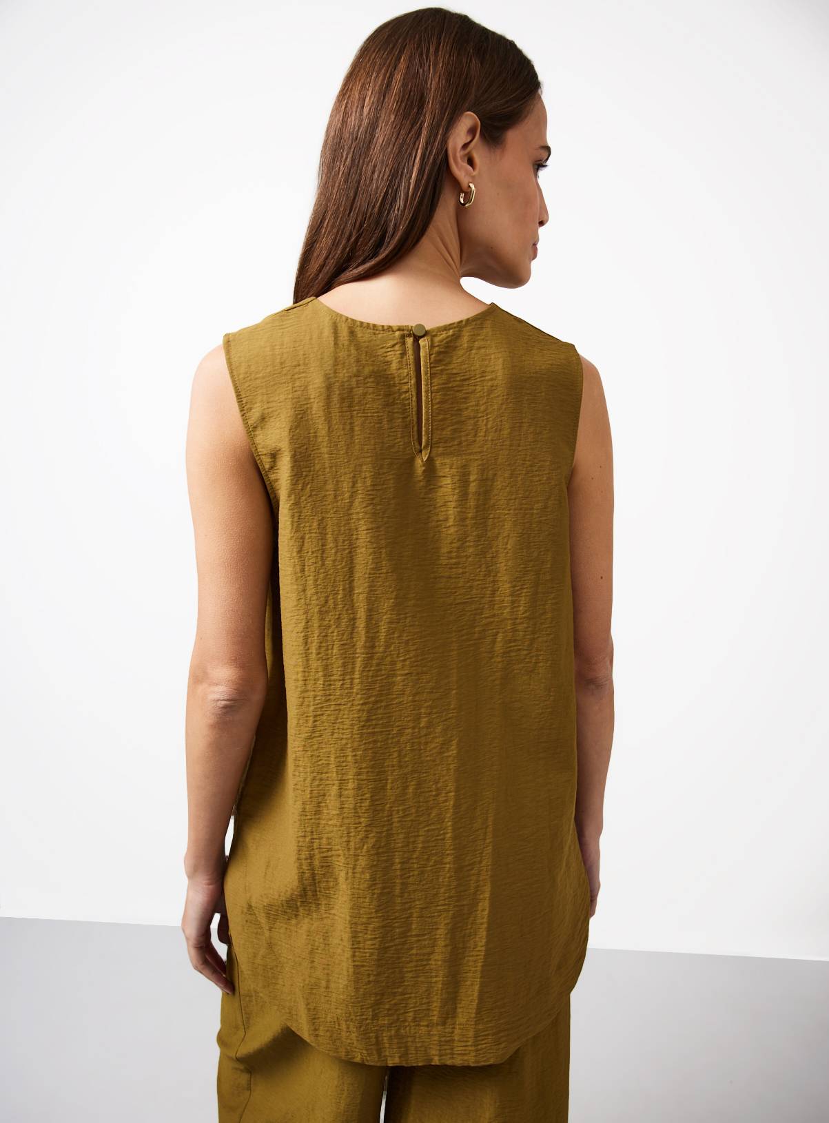 Khaki Sleeveless Shell Top 20 - Image 4