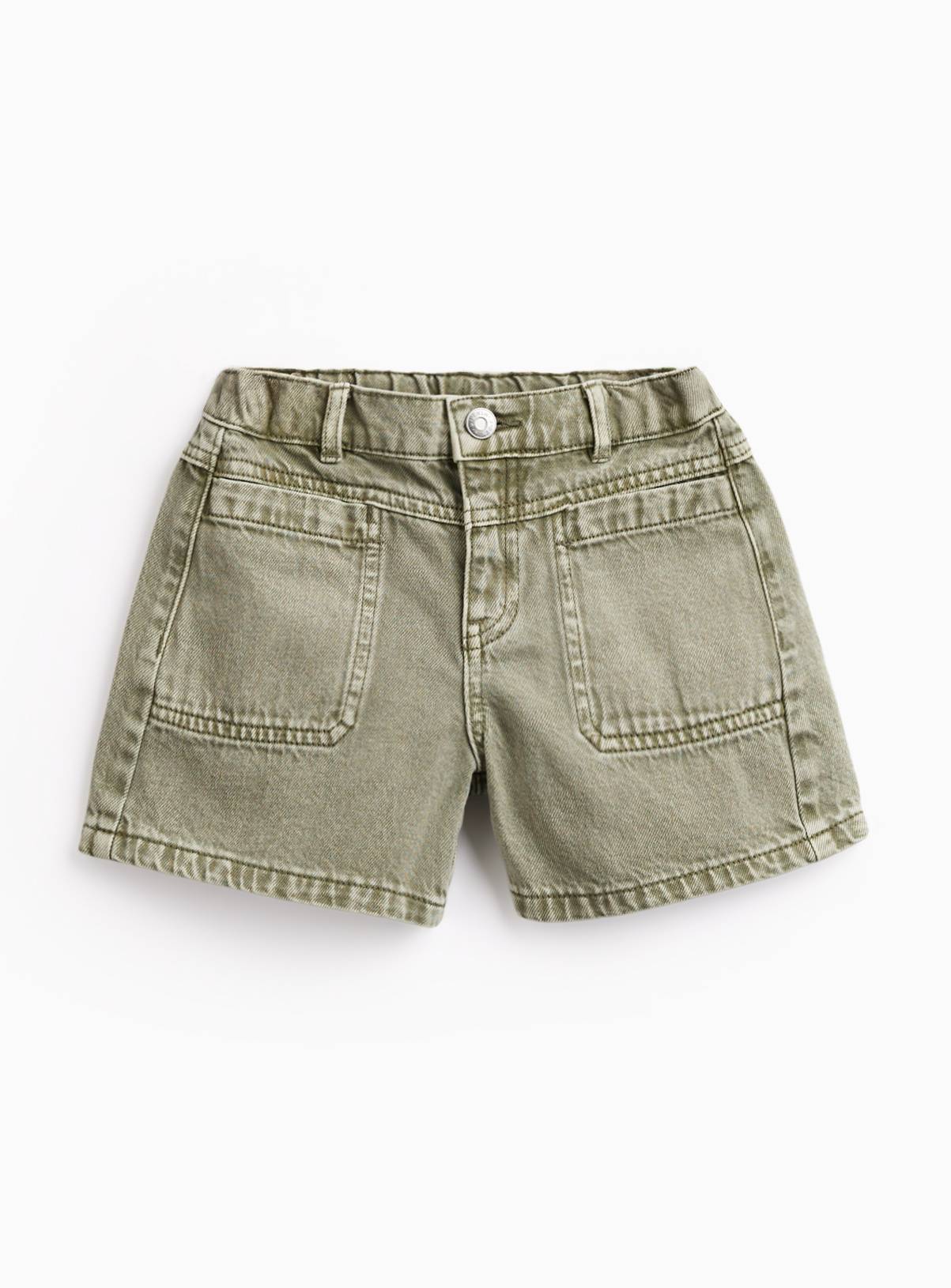 Khaki Denim Shorts 7 years - Image 3