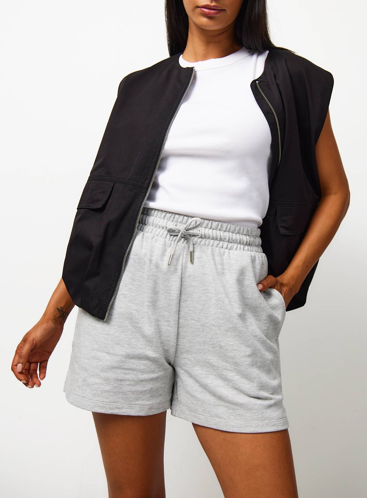 Grey Jersey Shorts L - Image 1