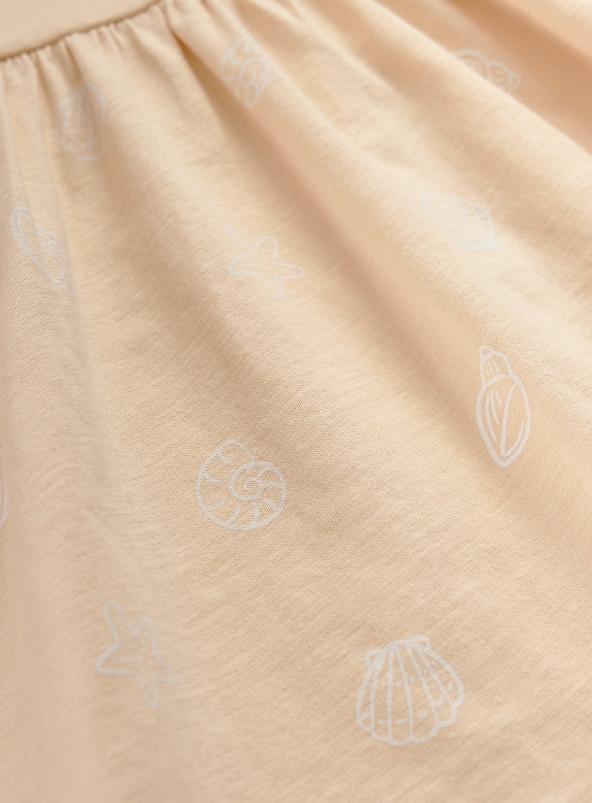 Brown Shell Print Short Sleeve Dress 3-6 months - Image 2 thumbnail