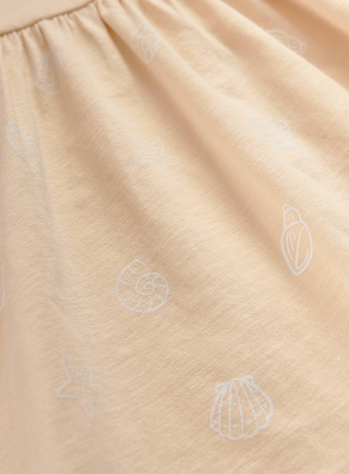 Brown Shell Print Short Sleeve Dress 3-6 months - Image 2