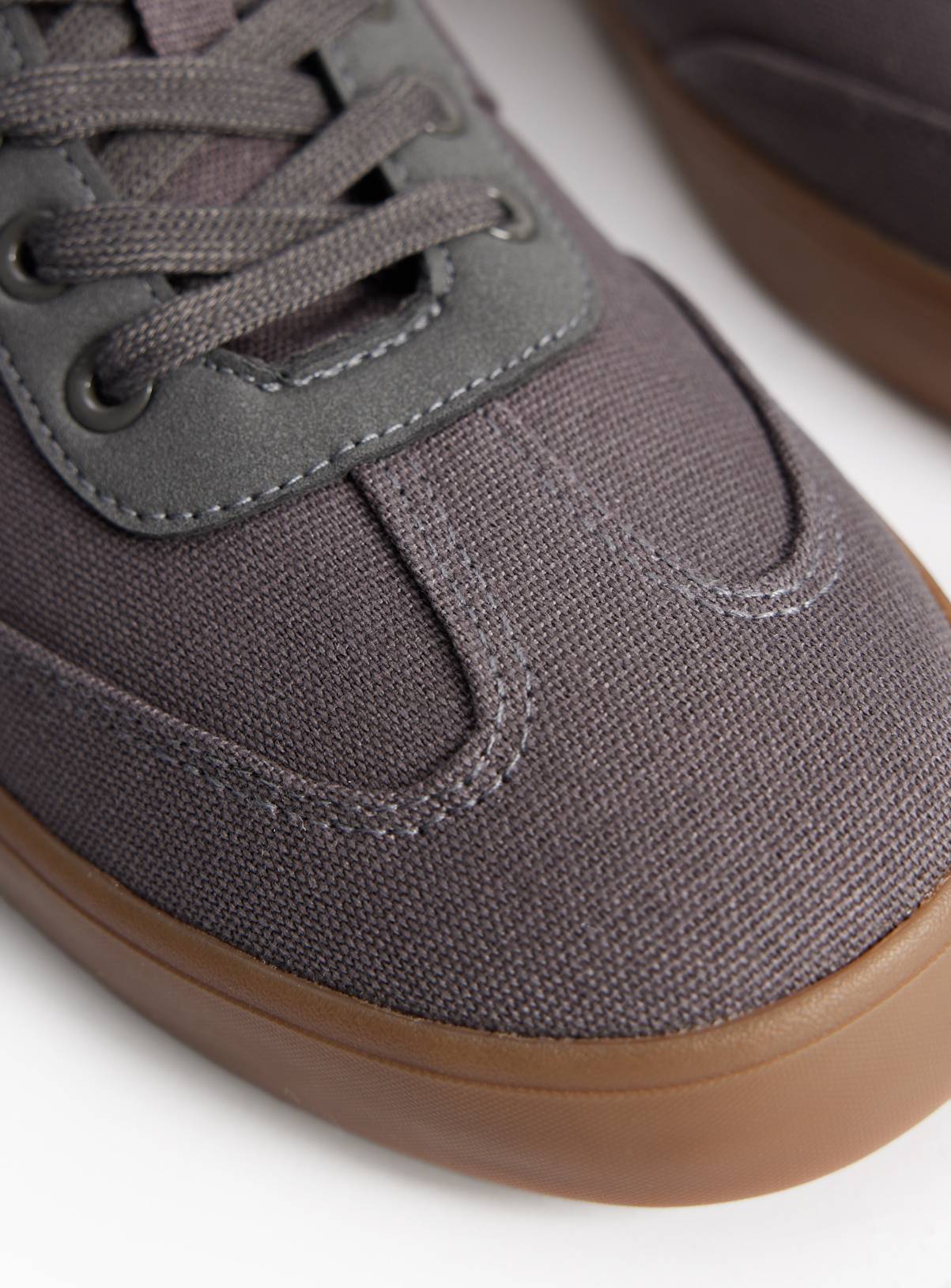 Grey Canvas Trainers 7 - Image 3