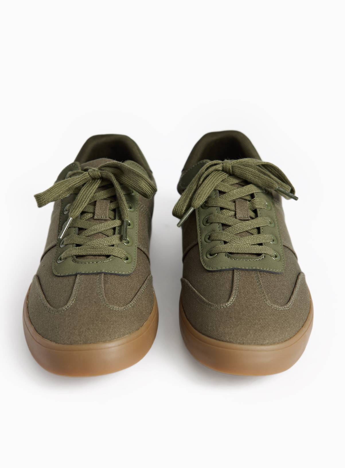 Khaki Canvas Trainers 9 - Image 3