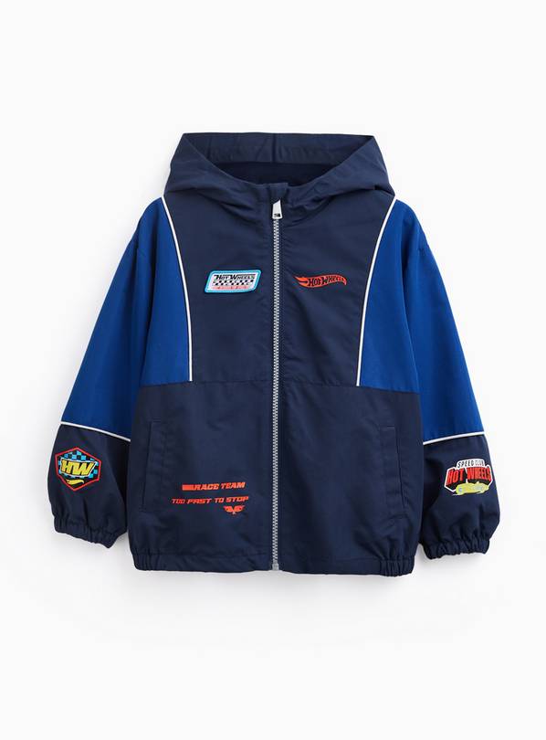 Blue Hot Wheels Print Hooded Mac 5-6 years