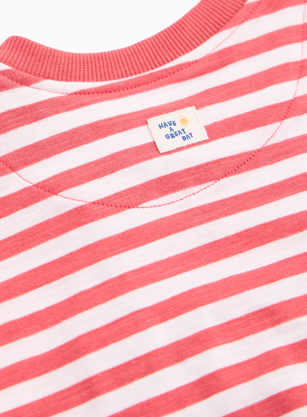 Red Stripe Print Sardine Graphic Short Sleeve Romper 3-6 months - Image 3 thumbnail