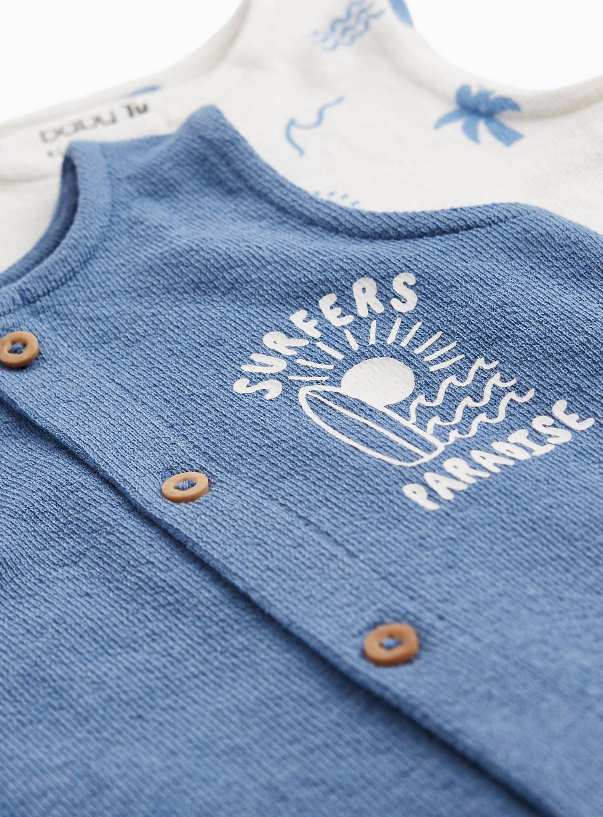 Ocean Wave Rompers 2 Pack 3-6 months - Image 2