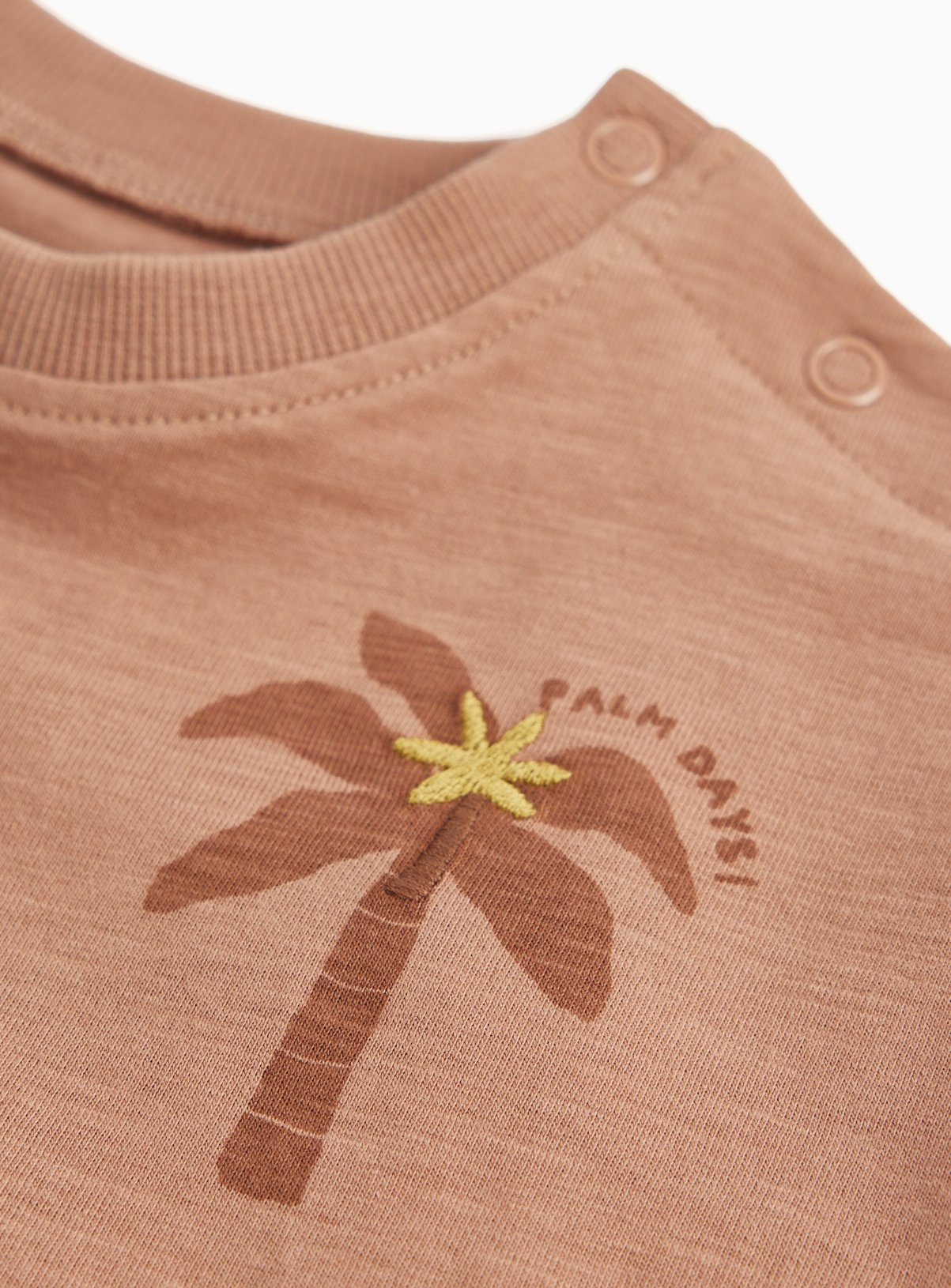Brown Palm Print Romper 3-6 months - Image 2 thumbnail
