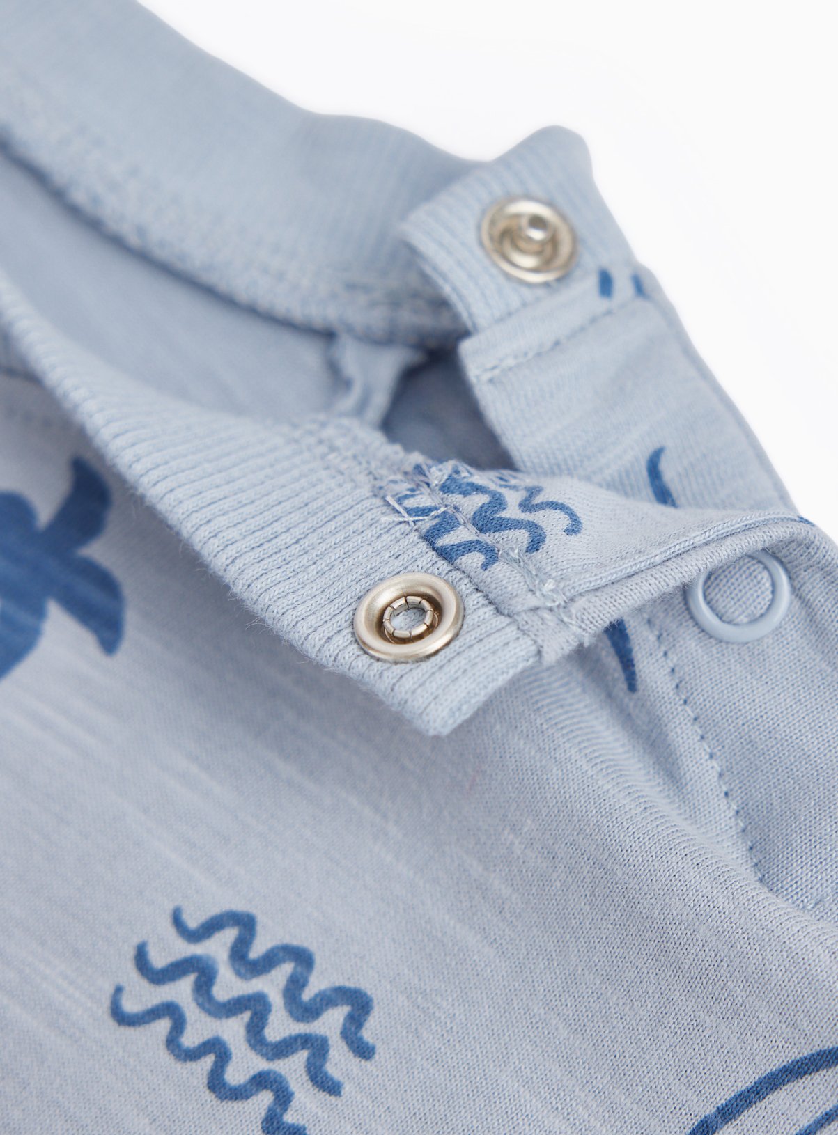 Blue Chasing Waves Print Romper Up to 3 mths - Image 2 thumbnail