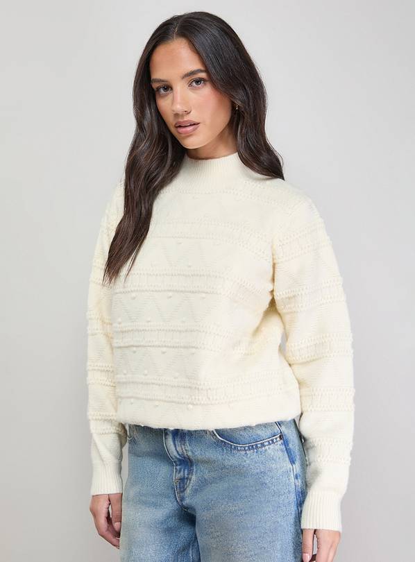 OASIS Bobble Stitch Detail Jumper M