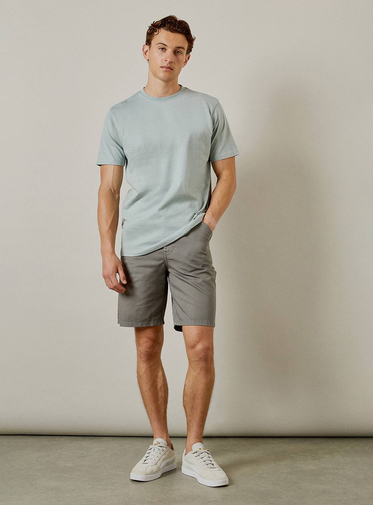 BURTON Dusty Blue Plain Crew Neck T Shirt M - Image 2