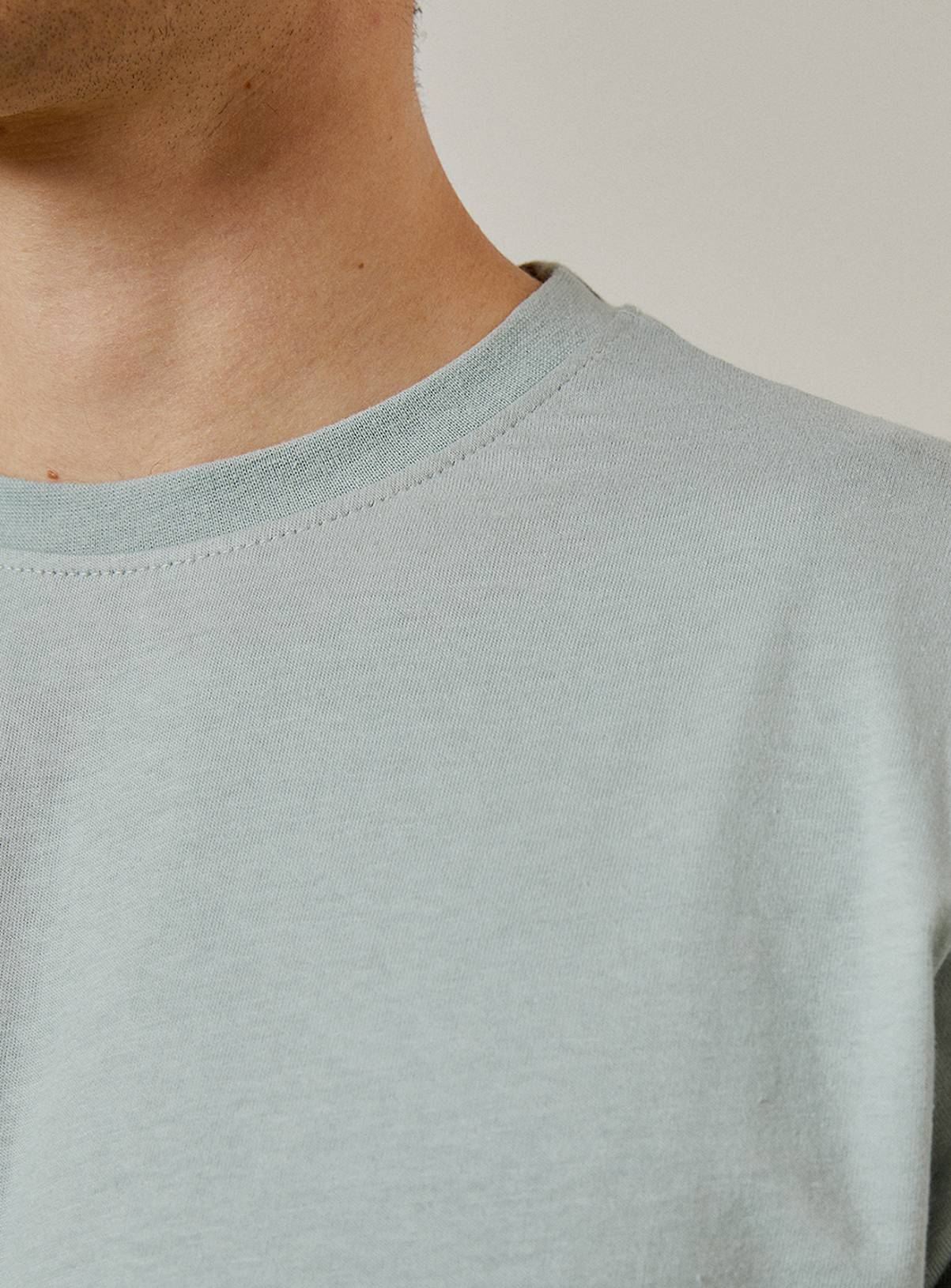 BURTON Dusty Blue Plain Crew Neck T Shirt M - Image 5