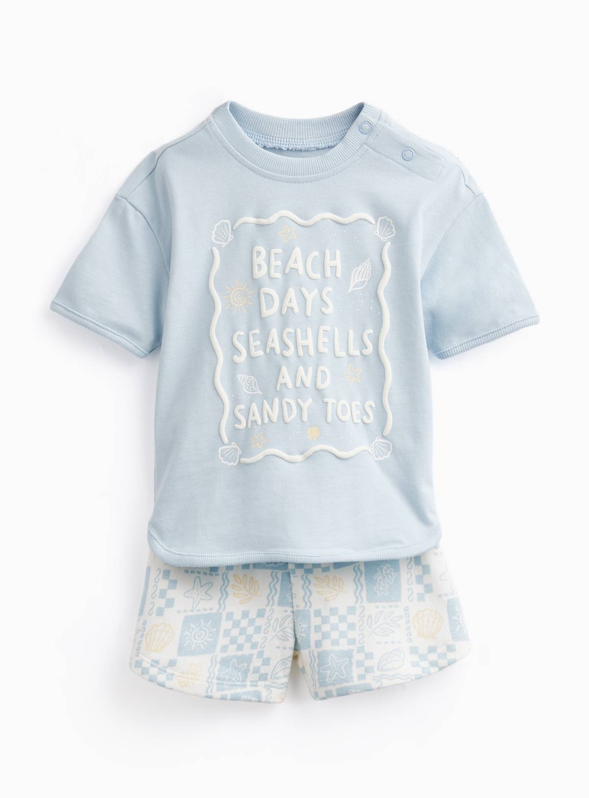 Blue Beach Days Graphic T-Shirt & Shorts Set 3-6 months - Image 1