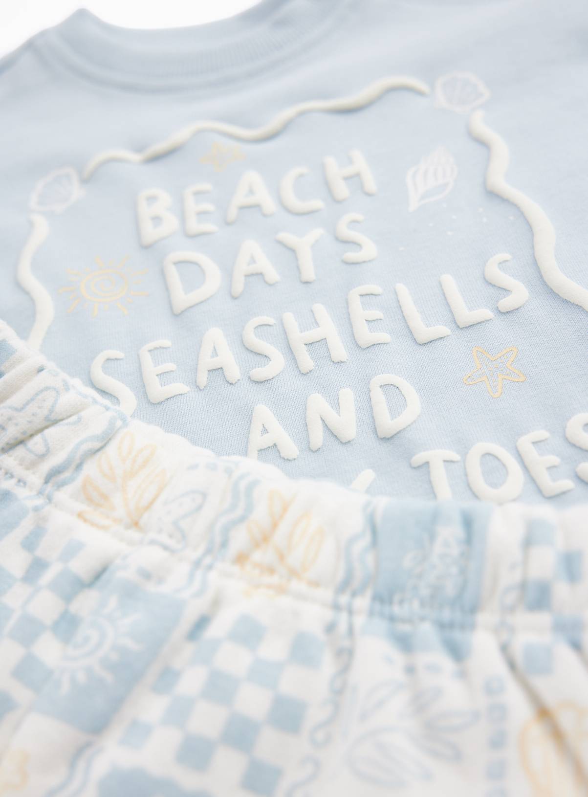 Blue Beach Days Graphic T-Shirt & Shorts Set 3-6 months - Image 2