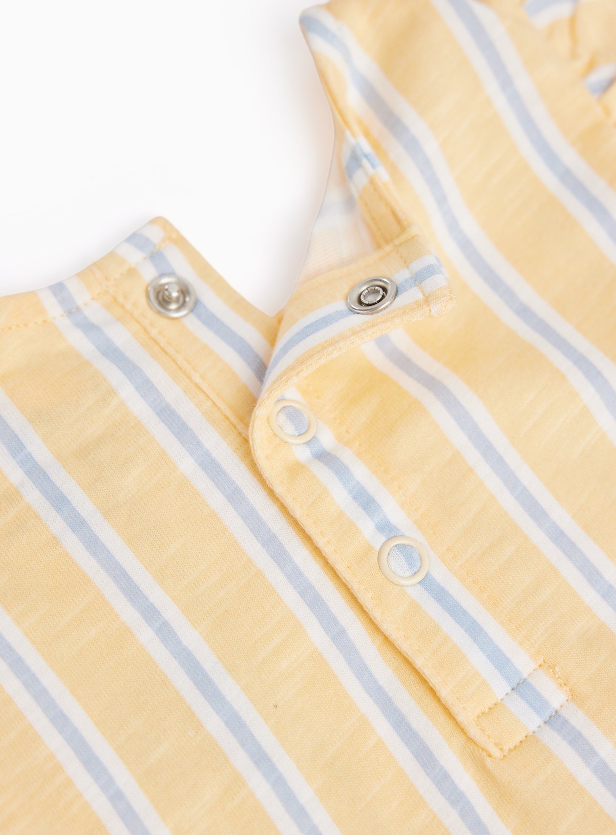 Yellow Stripe Frill Sleeve Romper 9-12 months - Image 2 thumbnail