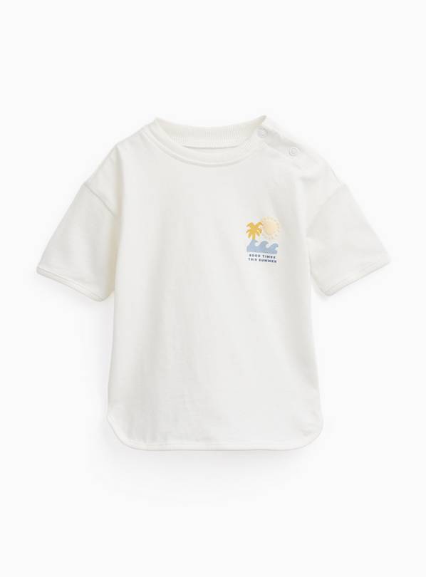 White Wave Graphic T-Shirt 9-12 months