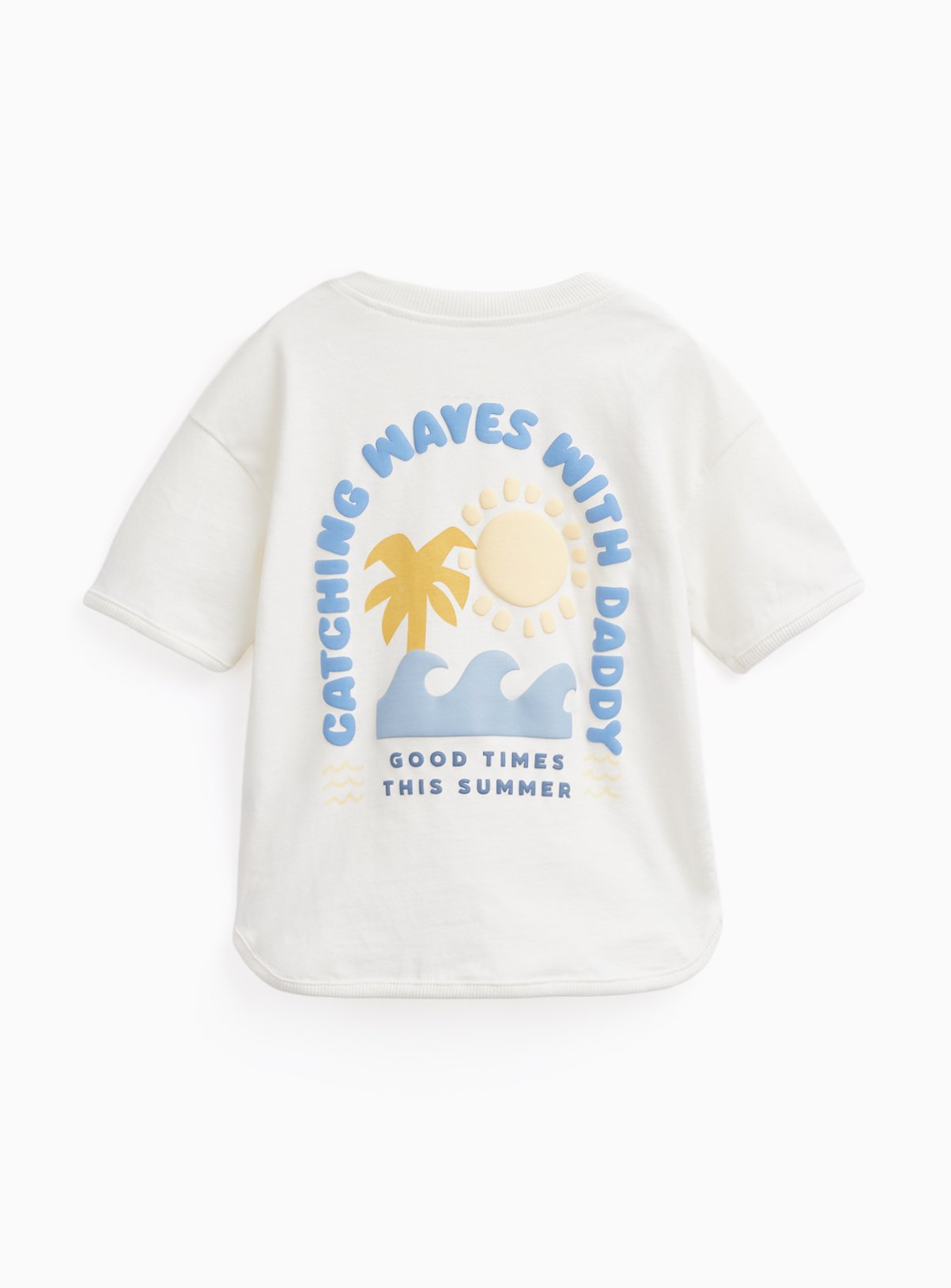 White Wave Graphic T-Shirt Up to 3 mths - Image 2 thumbnail