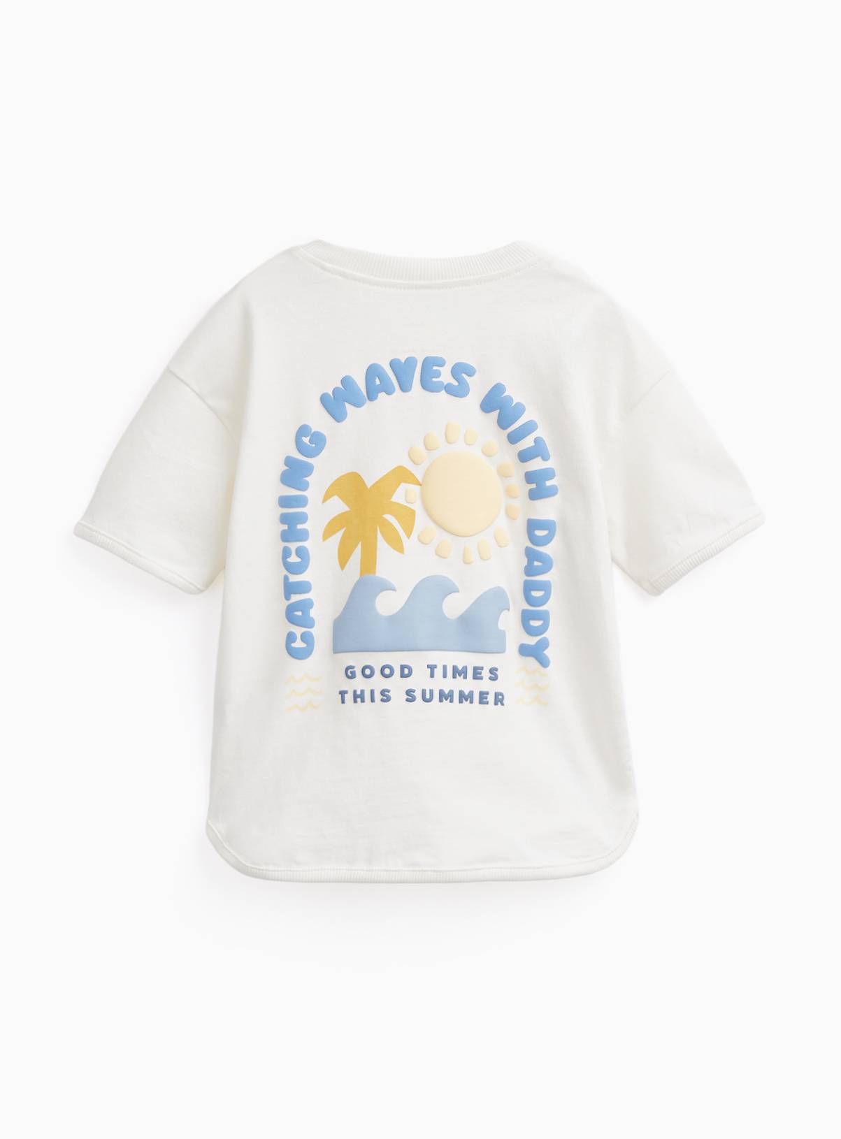 White Wave Graphic T-Shirt Up to 3 mths - Image 2