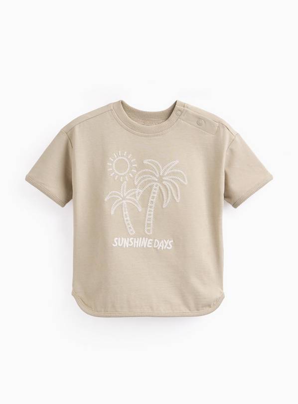 Khaki Palm Tree Graphic T-Shirt 6-9 months