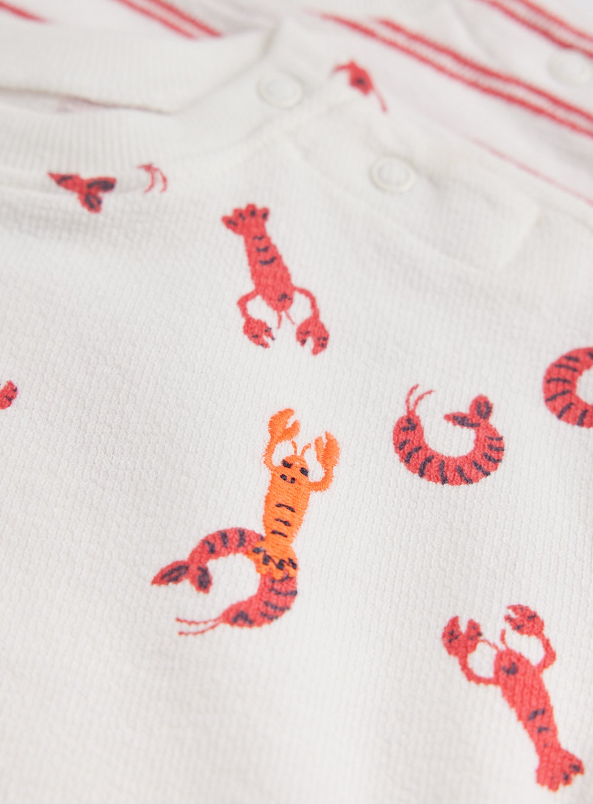 Lobster Print T-Shirts 5 Pack Up to 3 mths - Image 2 thumbnail