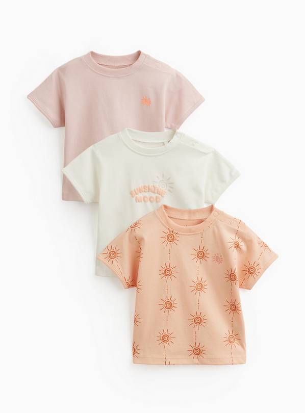 Sun Print T-Shirts 3 Pack Up to 3 mths