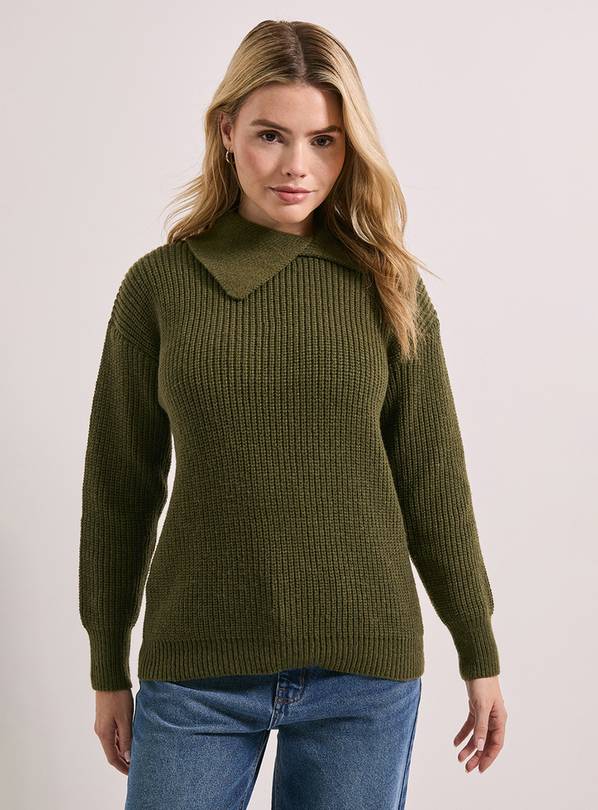 DOROTHY PERKINS Split Neck Ribbed Jumper S