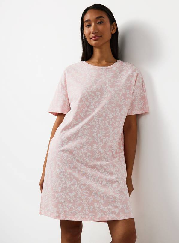 Pink Floral Print Sleep Tee XXL