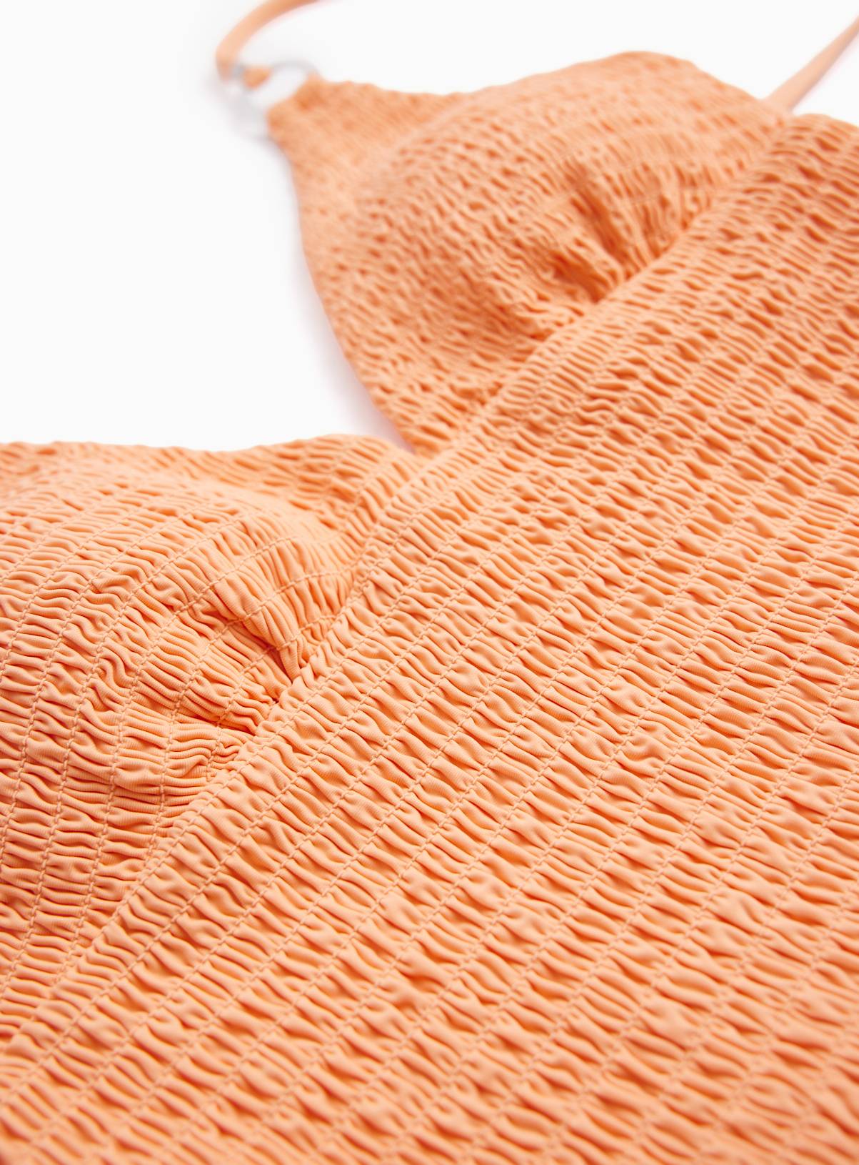 Orange Shirred Ring Detail Tankini Top 18 - Image 4