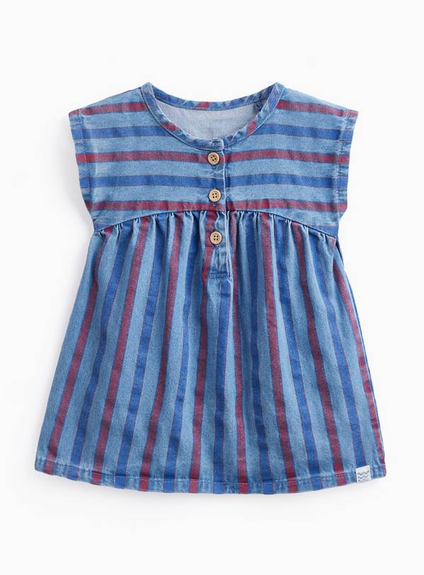 Denim Stripe Print Dress 18-24 months