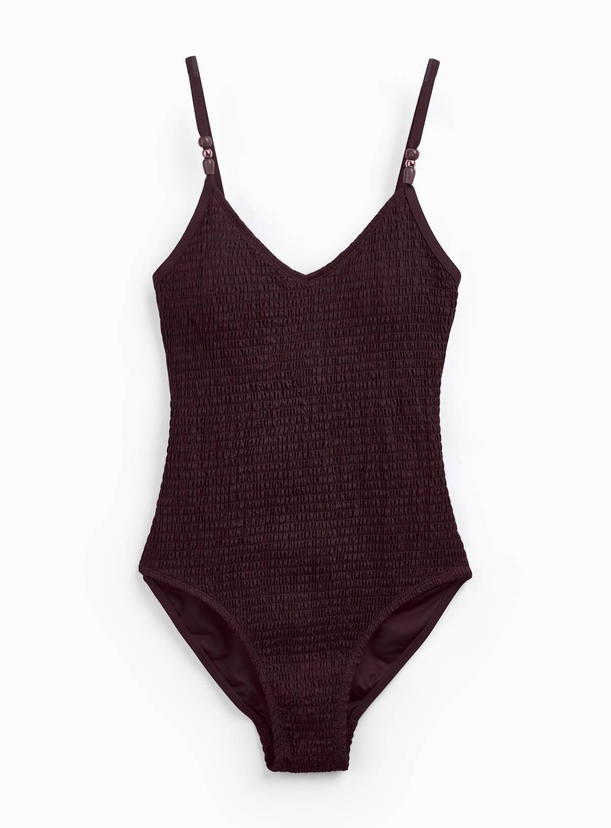 Plum Shirred Swimsuit 16 - Image 3