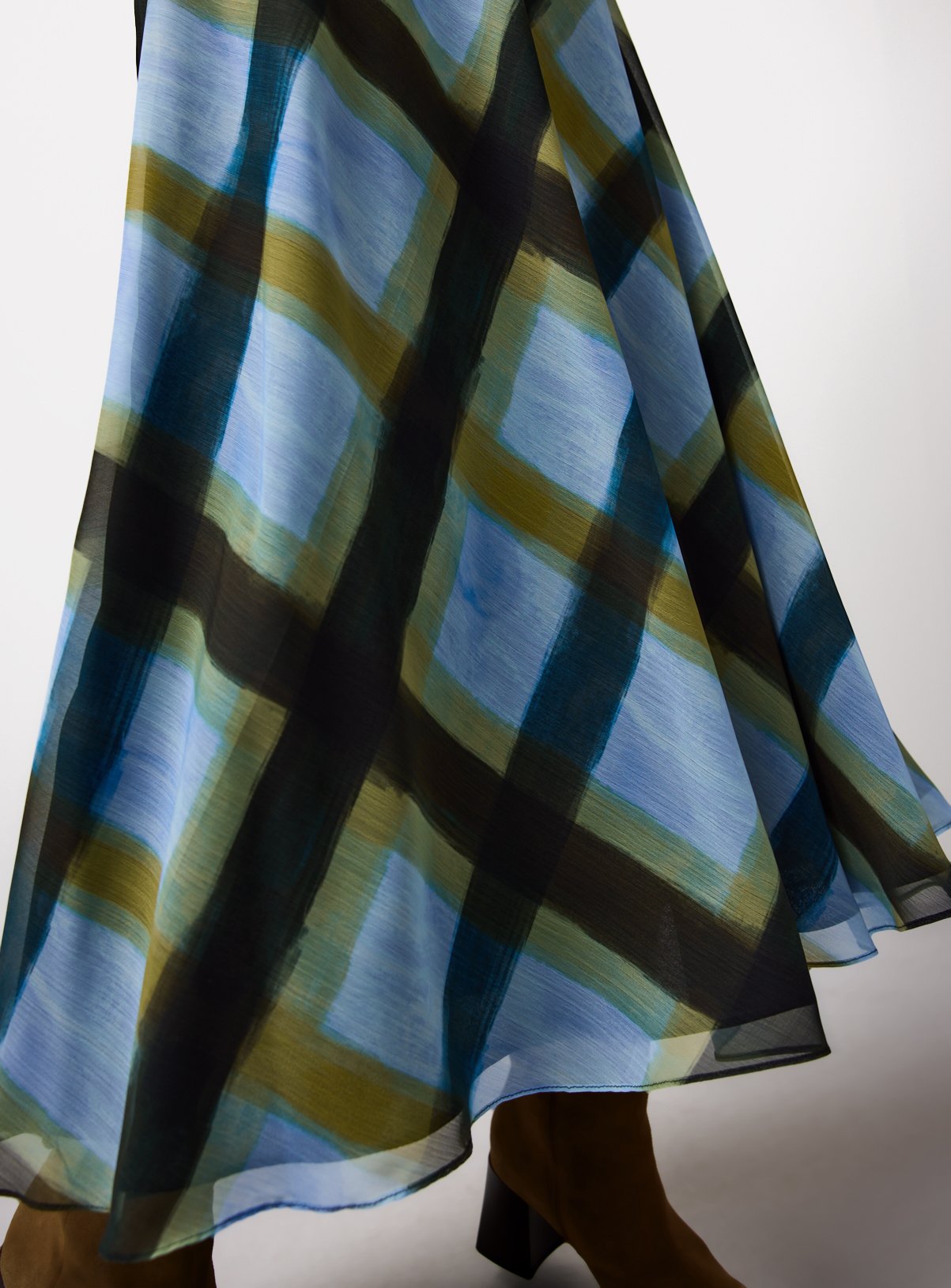 Blue Patterned Midaxi Full Skirt 10 - Image 3 thumbnail