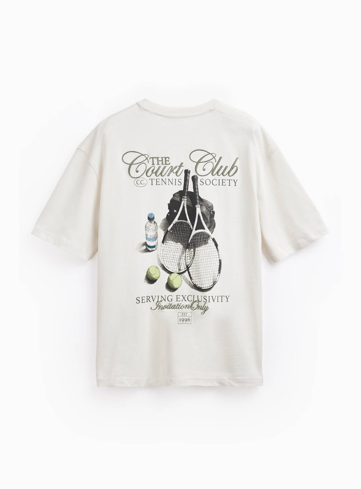 Neutral Court Club Graphic Relaxed Fit T-Shirt XXXL - Image 4