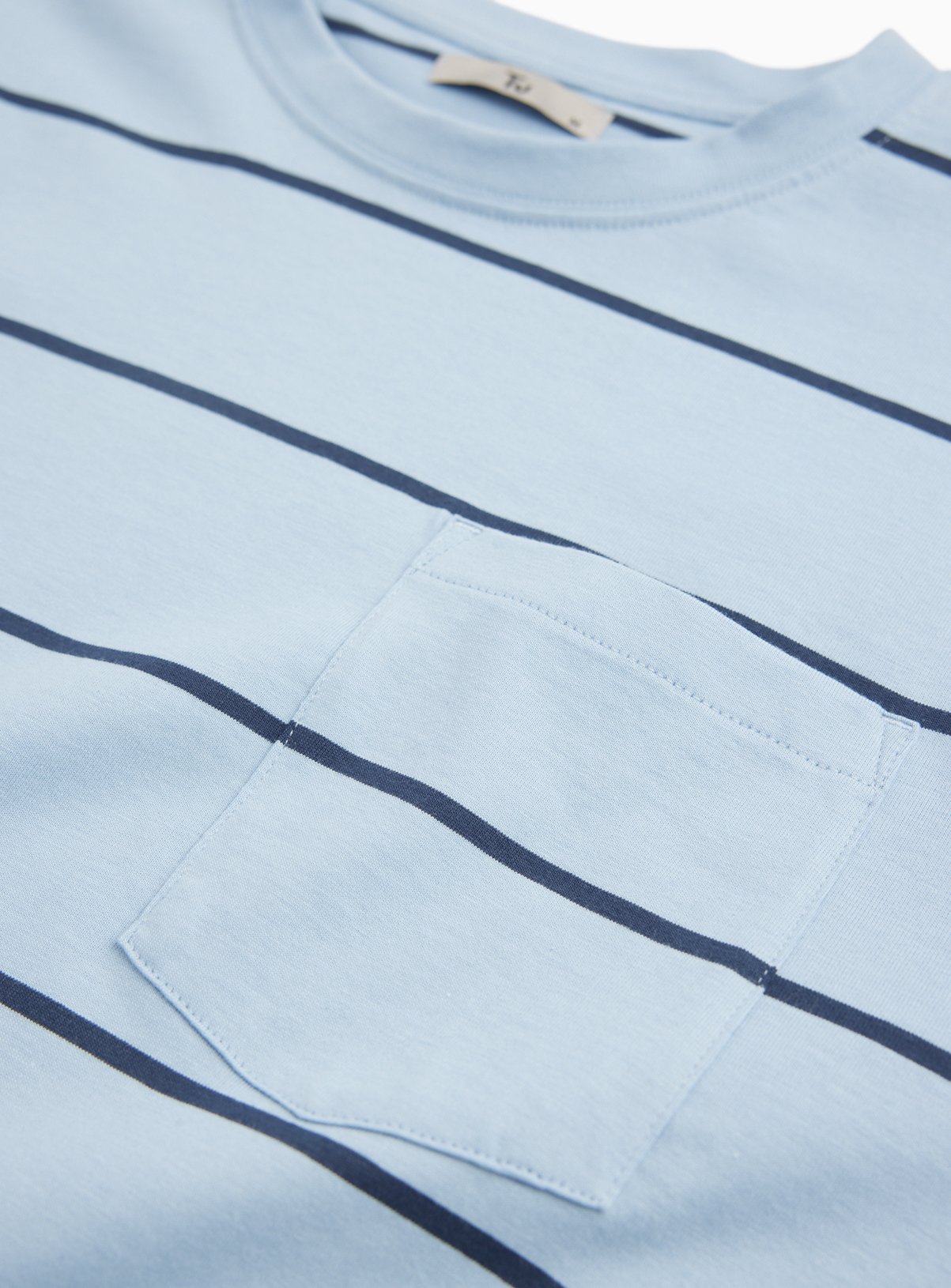 Blue Stripe Print Relaxed Fit T-Shirt XXXL - Image 4 thumbnail