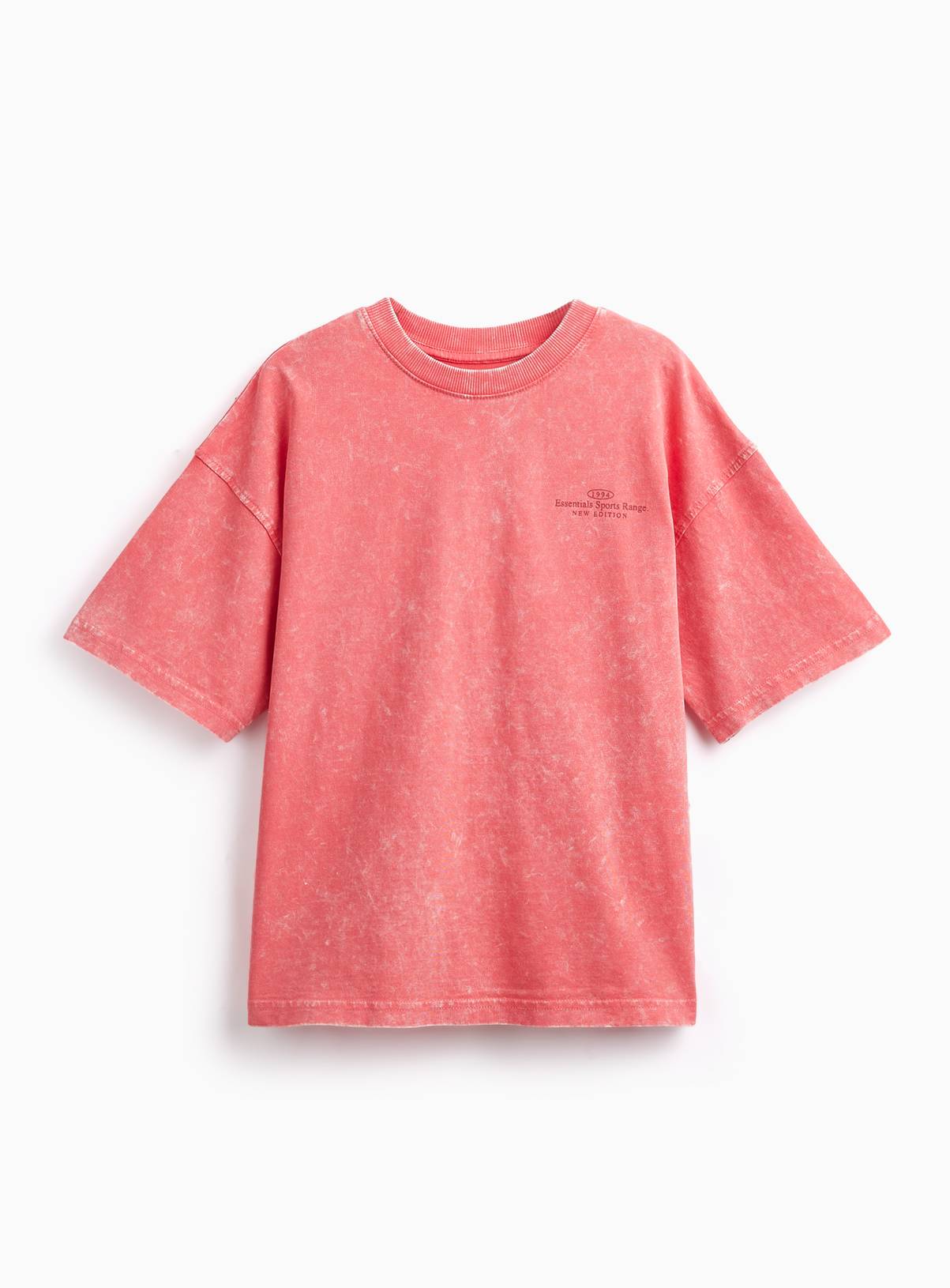 Red Acid Wash T-Shirt 11 years - Image 1