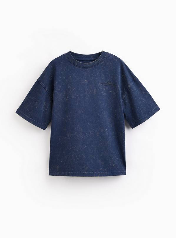 Navy Acid Wash T-Shirt 8 years