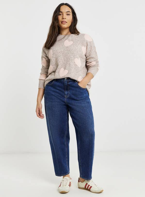 SIMPLY BE Heart Print Jumper 16-18