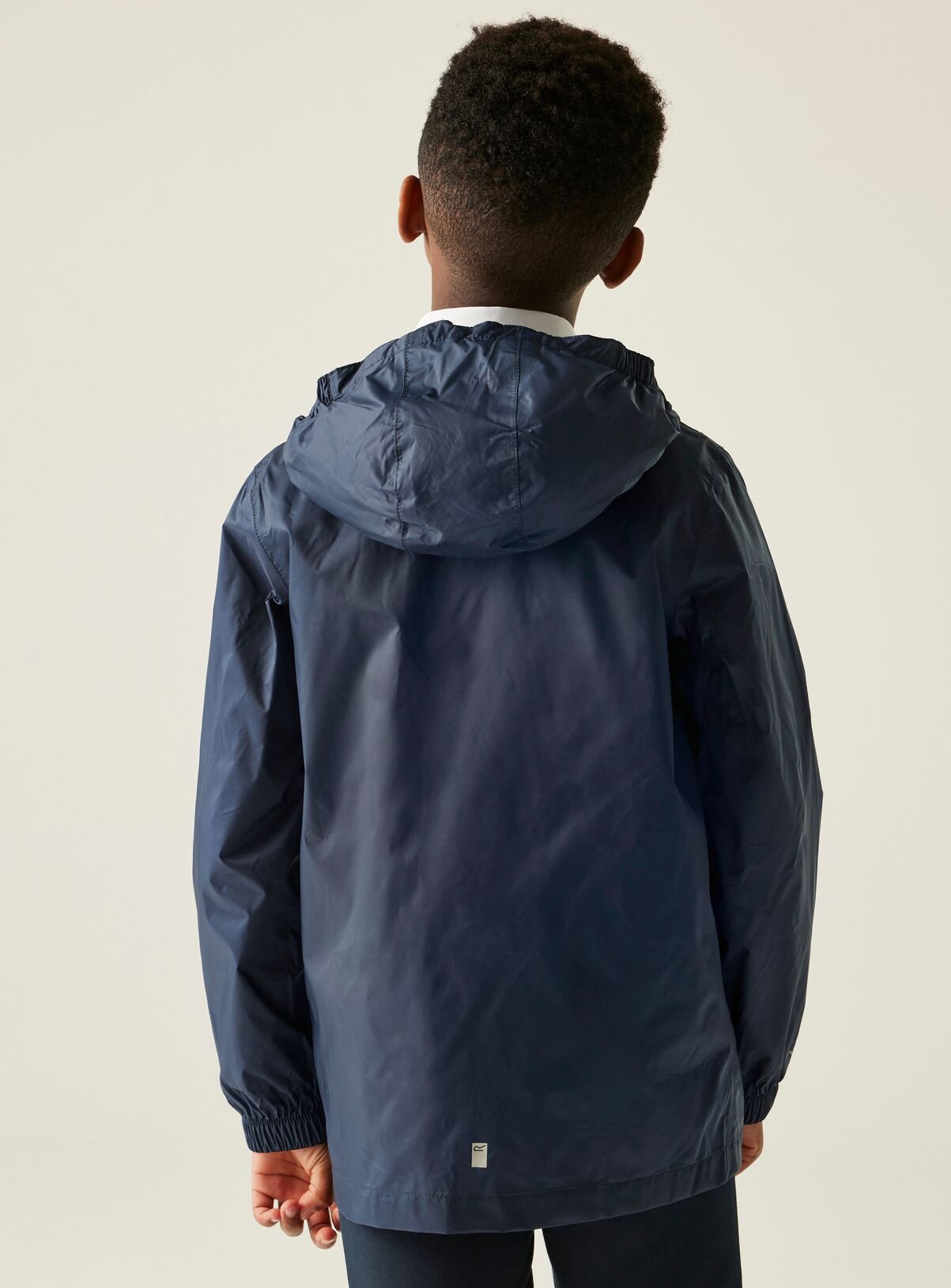REGATTA Kids Pack It Waterproof Rain Jacket Navy 7-8 years - Image 5 thumbnail