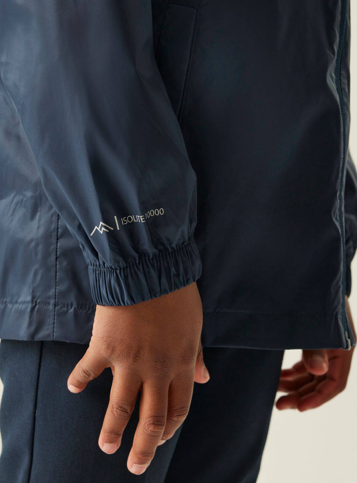 REGATTA Kids Pack It Waterproof Rain Jacket Navy 7-8 years - Image 6