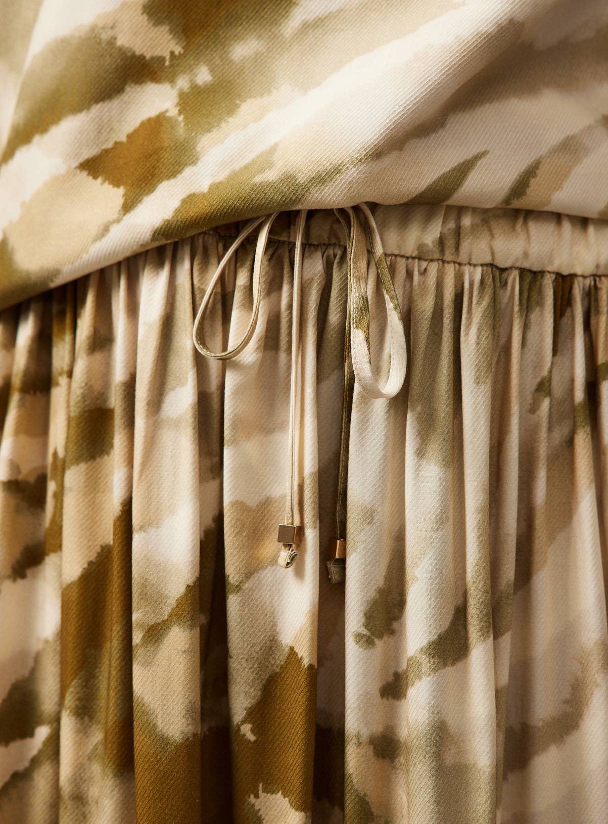 Green Camo Print Midaxi Full Skirt 12 - Image 3