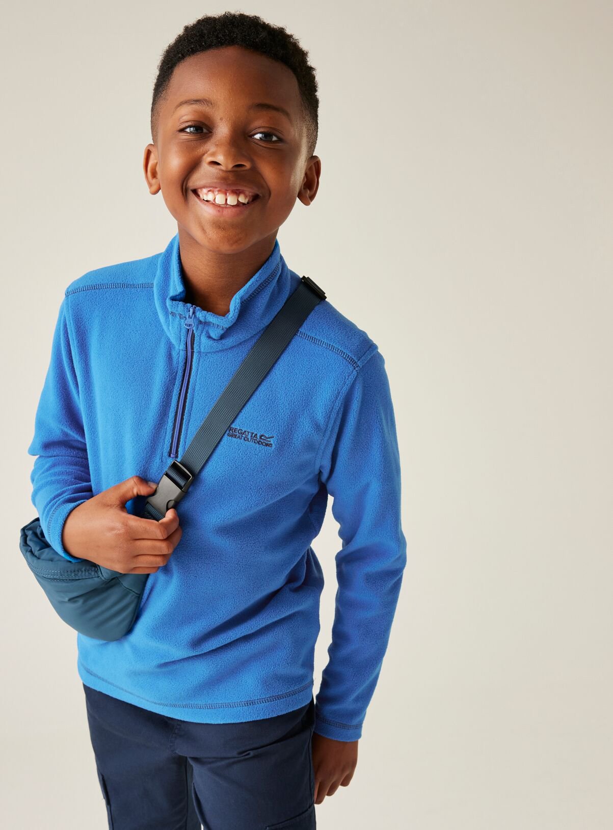 REGATTA Hot Shot Half Zip Fleece Blue 14 years - Image 1 thumbnail