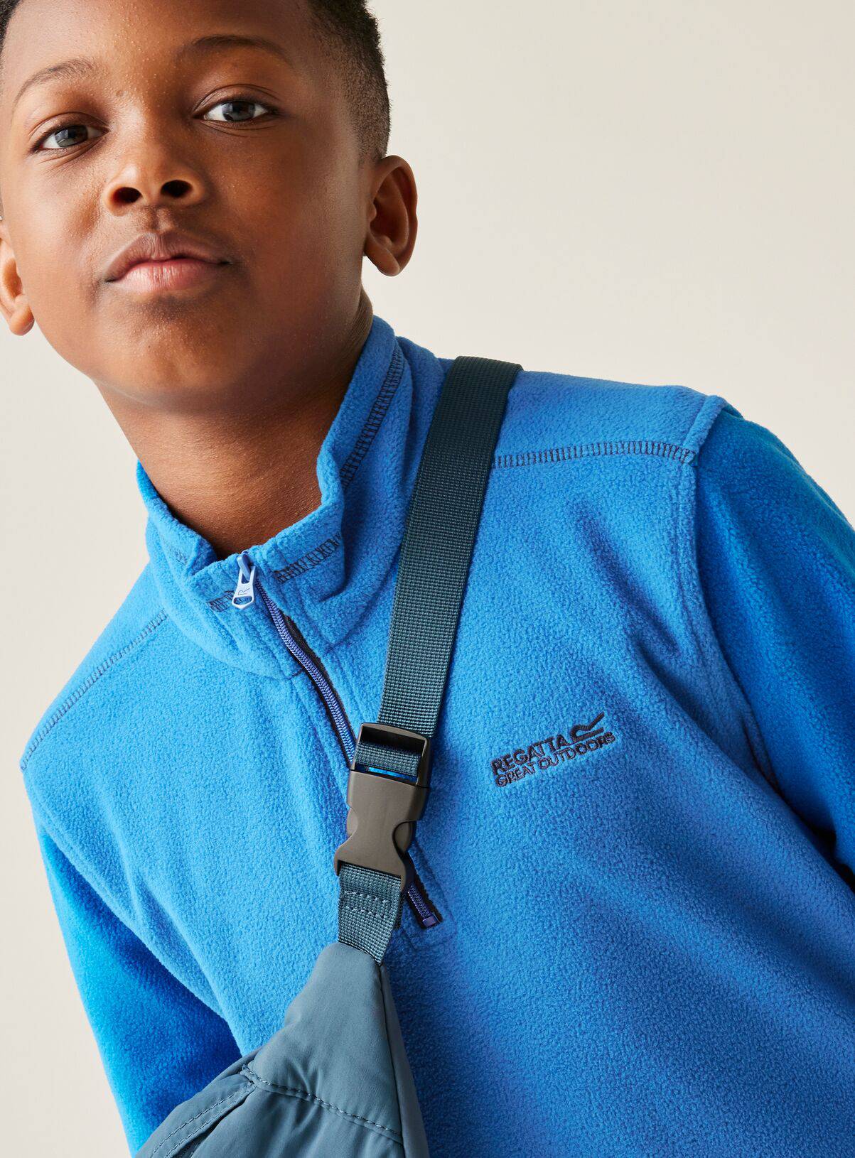 REGATTA Hot Shot Half Zip Fleece Blue 14 years - Image 2