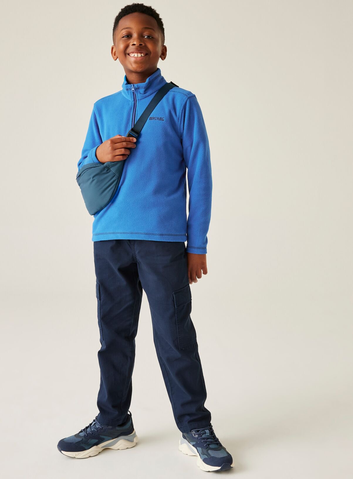 REGATTA Hot Shot Half Zip Fleece Blue 14 years - Image 4 thumbnail